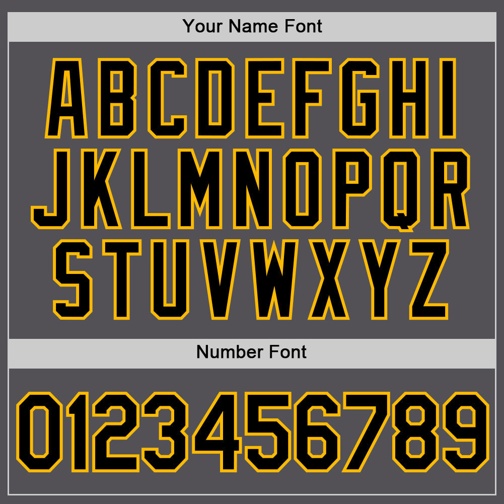 Custom Steel Gray Black-Gold Performance T-Shirt view 4