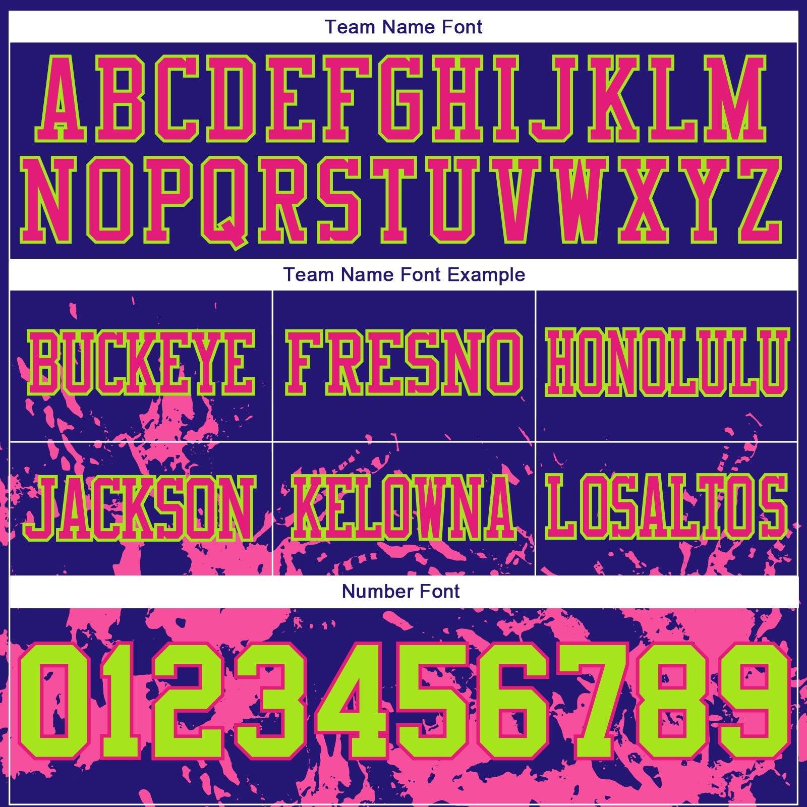 Custom Dark Purple Neon Green-Hot Pink 3D Pattern Splash Authentic Football Jersey view 4