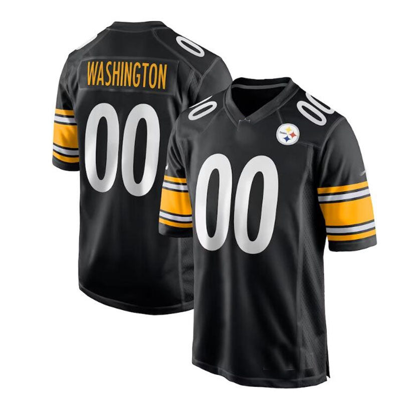 P.Steelers #00 Darnell Washington Pittsburgh Steelers 2023 Draft Pick Game Jersey - Black Stitched American Football Jerseys - Main View