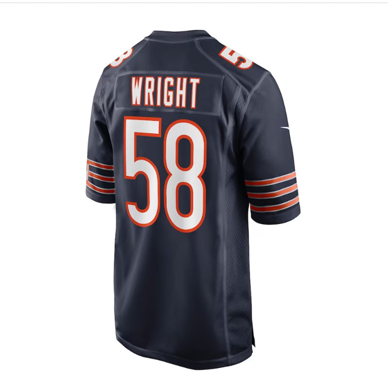 C. Bears #58 Darnell Wright 2023 Draft First Round Pick Game Jersey - Navy Stitched American Football Jerseys - Main View