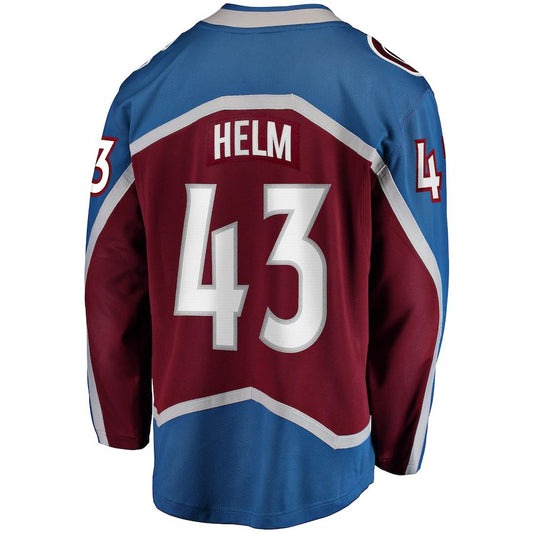 C.Avalanche #43 Darren Helm Fanatics Branded Home Breakaway Player Jersey Burgundy Stitched American Hockey Jerseys - Main View