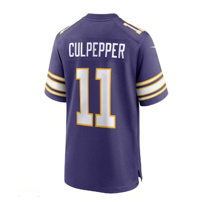 MN.Vikings #11 Daunte Culpepper Classic Retired Player Game Jersey - Purple Stitched American Football Jerseys - Main View