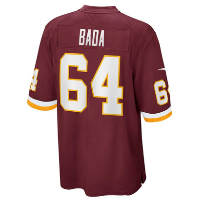 W.Football Team #64 David Bada Burgundy Game Player Jersey Stitched American Football Jerseys - Main View