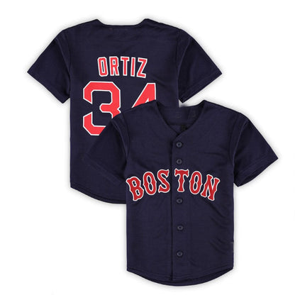 Boston Red Sox  #34 David Ortiz Preschool 2022 Hall of Fame Replica Player Jersey - Navy Baseball Jerseys - Main View
