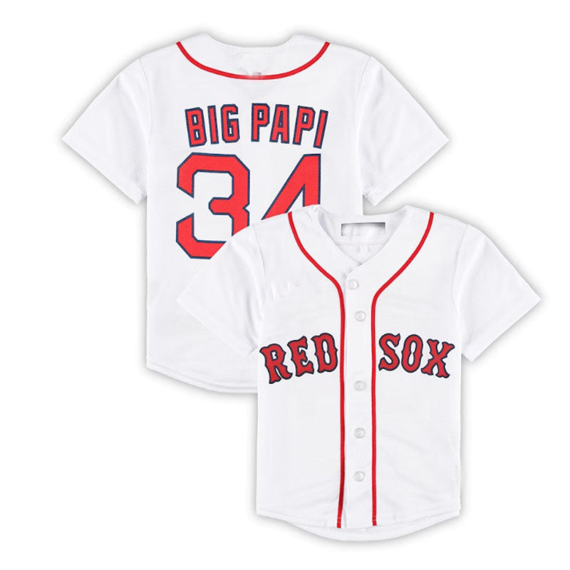 Boston Red Sox  #34 David Ortiz Preschool 2022 Hall of Fame Replica Player Jersey - White Baseball Jerseys - Main View