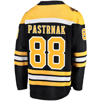B.Bruins #88 David Pastrnak Fanatics Branded Home Premier Breakaway Player Jersey Black Stitched American Hockey Jerseys - Main View