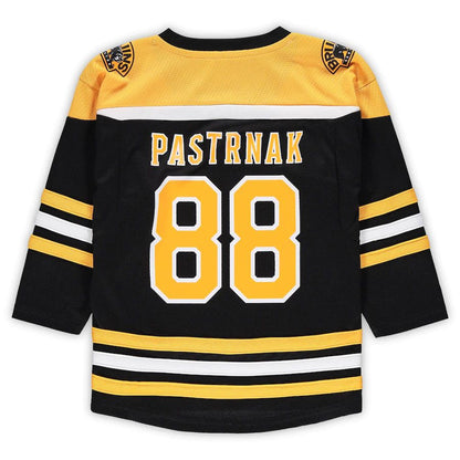 B.Bruins #88 David Pastrnak Preschool Home Replica Player Jersey Black Stitched American Hockey Jerseys - Main View