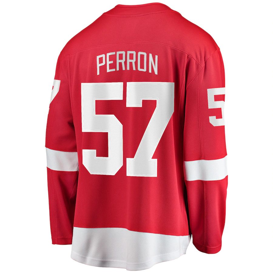 D.Red Wings #57 David Perron Fanatics Branded Home Breakaway Player Jersey Red Stitched American Hockey Jerseys - Main View