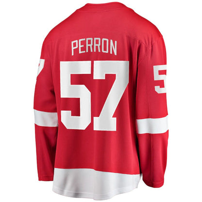 D.Red Wings #57 David Perron Fanatics Branded Home Breakaway Player Jersey Red Stitched American Hockey Jerseys - Main View