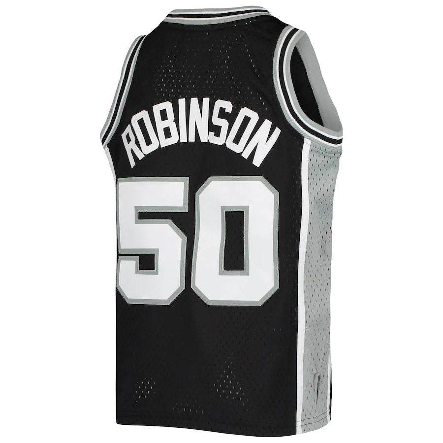 S.Antonio Spurs #50 David Robinson Mitchell & Ness  1998-99 Hardwood Classics Swingman Throwback Jersey Black Stitched American Basketball Jersey - Main View