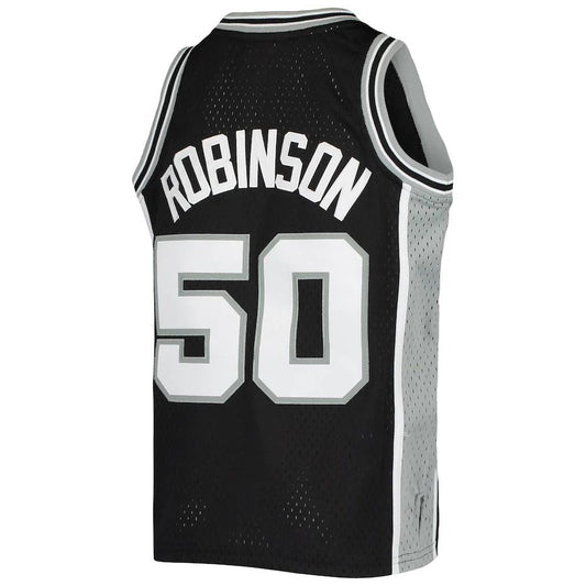 S.Antonio Spurs #50 David Robinson Mitchell & Ness  1998-99 Hardwood Classics Swingman Throwback Jersey Black Stitched American Basketball Jersey - Main View