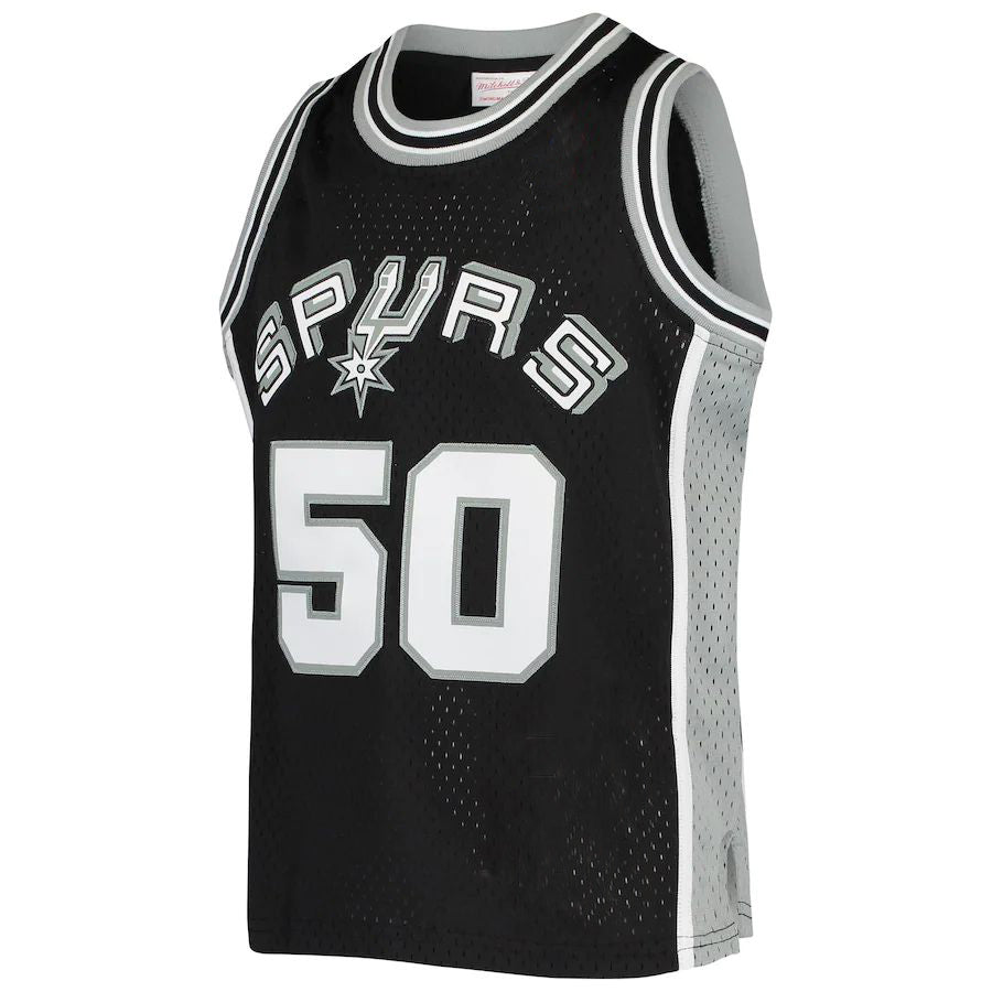 S.Antonio Spurs #50 David Robinson Mitchell & Ness 1998-99 Hardwood Classics Swingman Throwback Jersey Black Stitched American Basketball Jersey - Main View