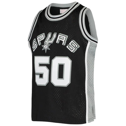 S.Antonio Spurs #50 David Robinson Mitchell & Ness 1998-99 Hardwood Classics Swingman Throwback Jersey Black Stitched American Basketball Jersey - Main View