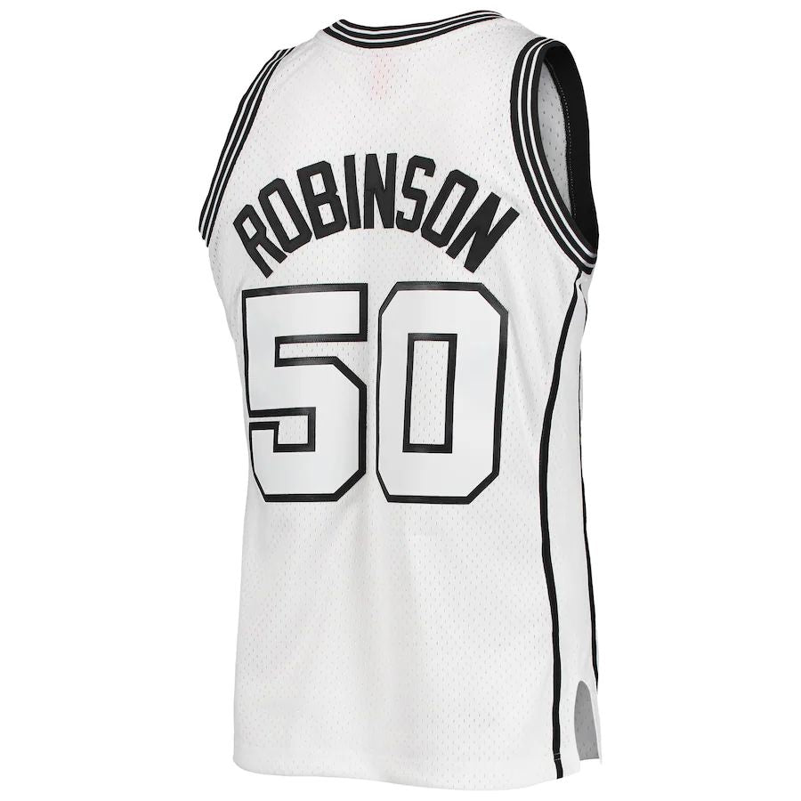 S.Antonio Spurs #50 David Robinson Mitchell & Ness White Out Swingman Jersey Stitched American Basketball Jersey - Main View