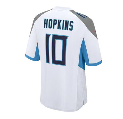 T.Titans #10 DeAndre Hopkins Game Jersey - White Stitched American Football Jerseys - Main View
