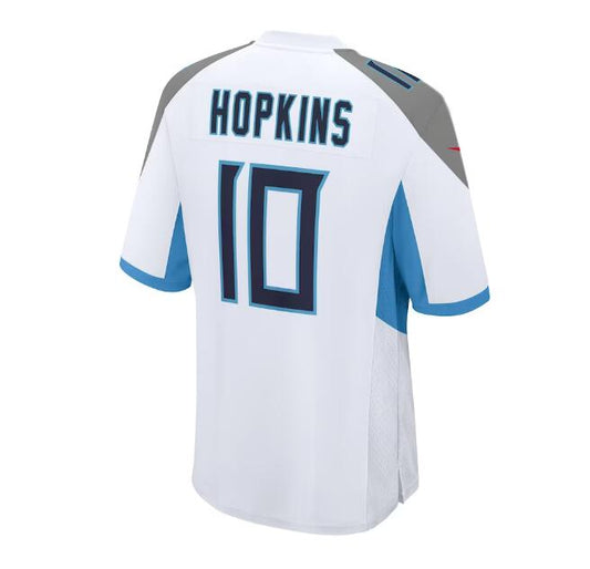 T.Titans #10 DeAndre Hopkins Game Jersey - White Stitched American Football Jerseys - Main View