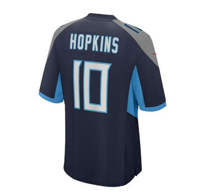 T.Titans #10 DeAndre Hopkins Oilers Throwback Player Game Jersey - Light Blue Stitched American Football Jerseys - Main View