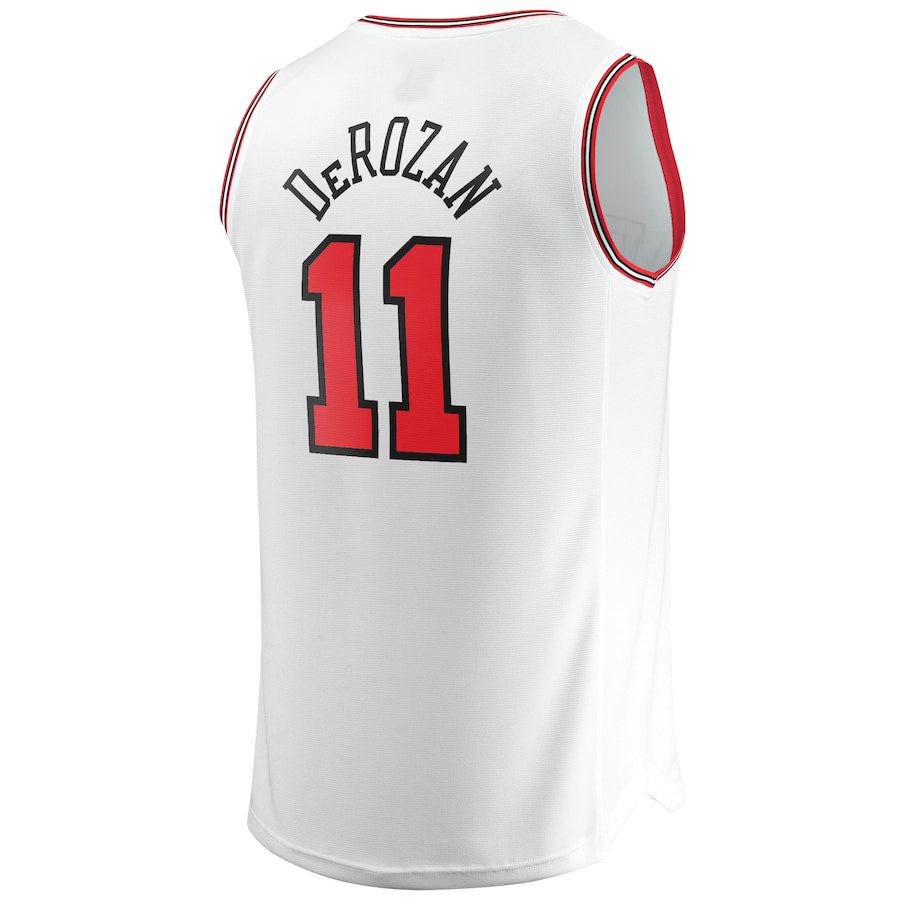 C.Bulls #11 DeMar DeRozan Fanatics Branded 2021-22 Fast Break Jersey White Association Edition Stitched American Basketball Jersey - Main View