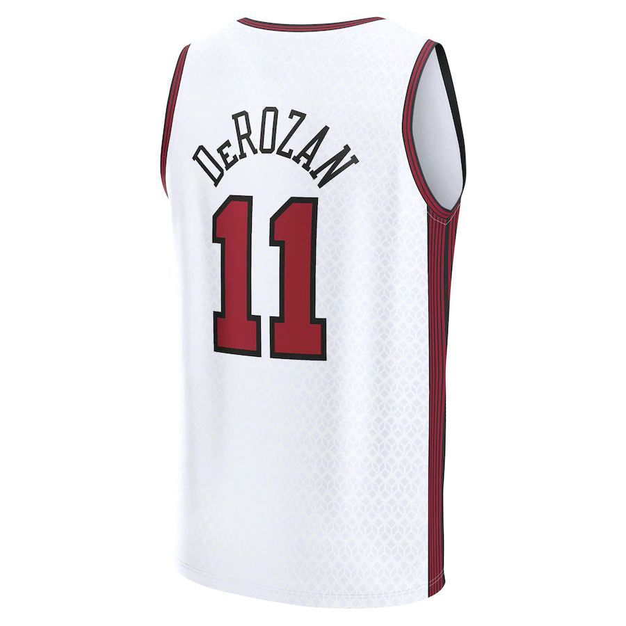 C.Bulls #11 DeMar DeRozan Fanatics Branded 2022-23 Fastbreak Jersey City Edition White Stitched American Basketball Jersey - Main View