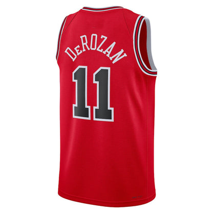 C.Bulls #11 DeMar DeRozan Unisex 2022-23 Swingman Jersey Icon Edition Red Stitched American Basketball Jersey - Main View