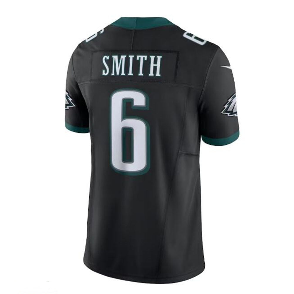 P.Eagles #6 DeVonta Smith Vapor F.U.S.E. Limited Jersey - Black Stitched American Football Jerseys - Main View