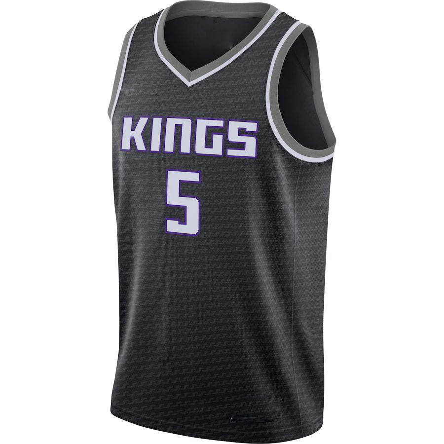 S.Kings #5 De'Aaron Fox Jordan Brand  Swingman Jersey Statement Edition Black Statement Edition Stitched American Basketball Jersey - Main View