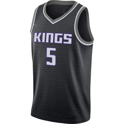 S.Kings #5 De'Aaron Fox Jordan Brand  Swingman Jersey Statement Edition Black Statement Edition Stitched American Basketball Jersey - Main View