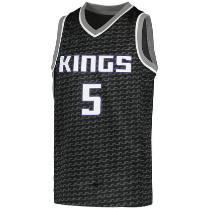 S.Kings #5 De'Aaron Fox Jordan Brand  Swingman Player Jersey Statement Edition Black Statement Edition Stitched American Basketball Jersey - Main View
