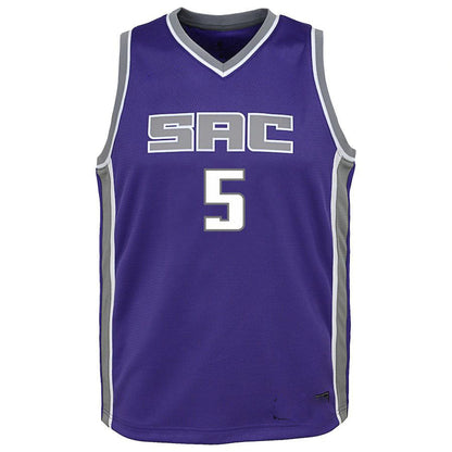 S.Kings #5 De'Aaron Fox  Swingman Jersey  Purple Stitched American Basketball Jersey - Main View