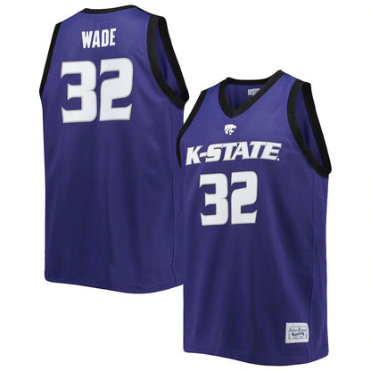 K.State Wildcats #32 Dean Wade Original Retro Brand Alumni Commemorative Replica Basketball Jersey Purple Stitched American College Jerseys - Main View