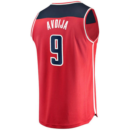 W.Wizards #9 Deni Avdija Fanatics Branded  Fast Break Replica Jersey Red Icon Edition Stitched American Basketball Jersey - Main View