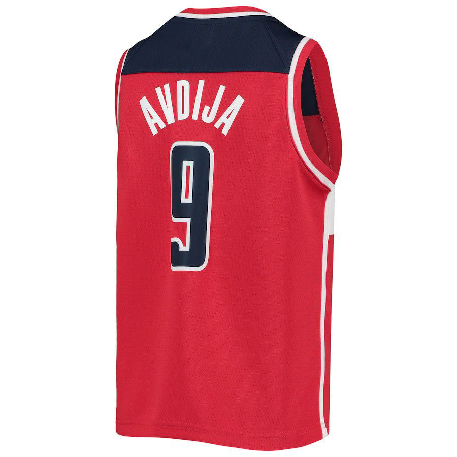 W.Wizards #9 Deni Avdija Swingman Jersey Red Icon Edition Stitched American Basketball Jersey - Main View
