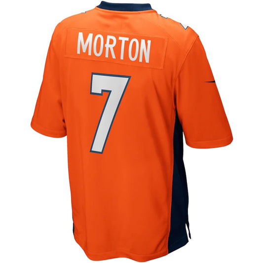 D.Broncos #7 Craig Morton Orange Game Retired Player Jersey Stitched American Football Jerseys - Main View