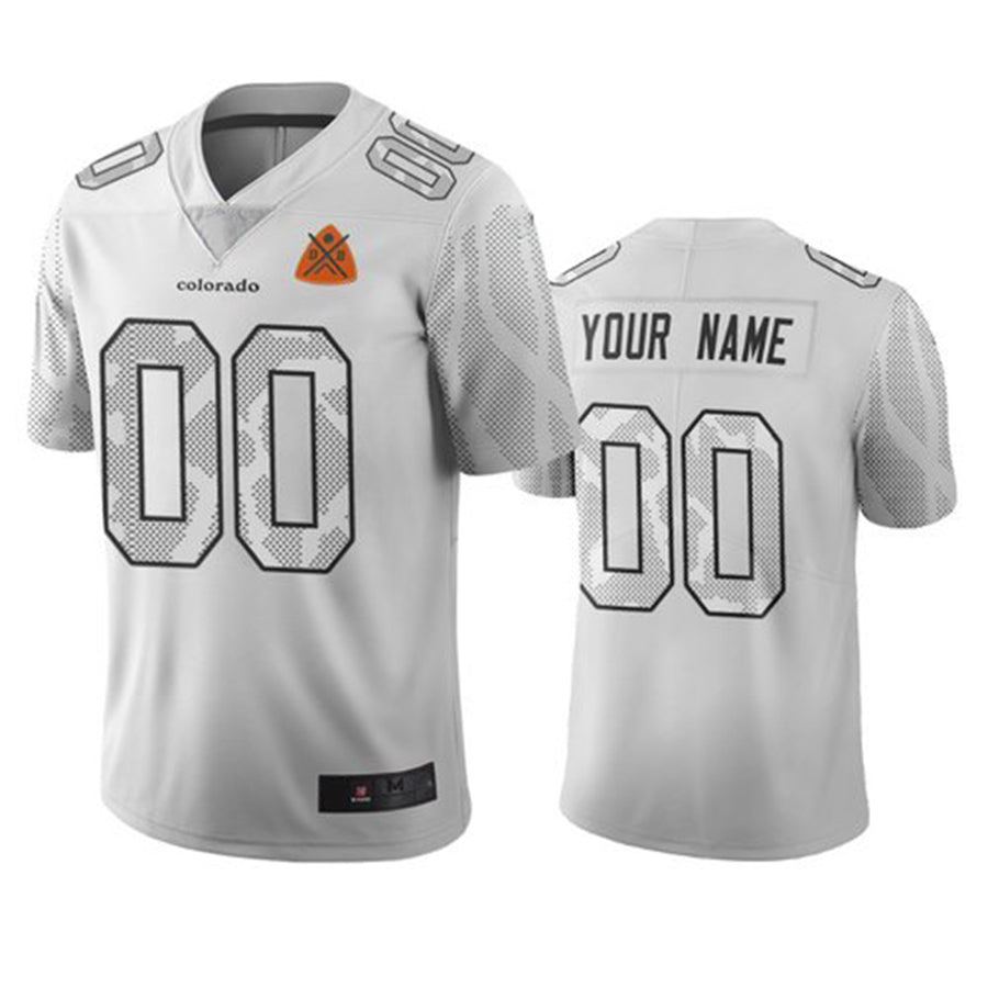 Custom D.Broncos White Vapor Limited City Edition Jersey Stitched Jersey American Football Jerseys - Main View