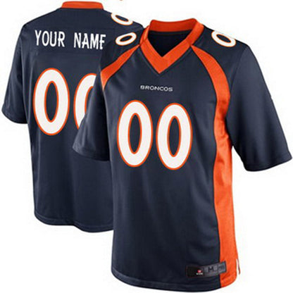 Custom D.Broncos 2013 Blue Game Jersey Stitched Jersey American Football Jerseys - Main View