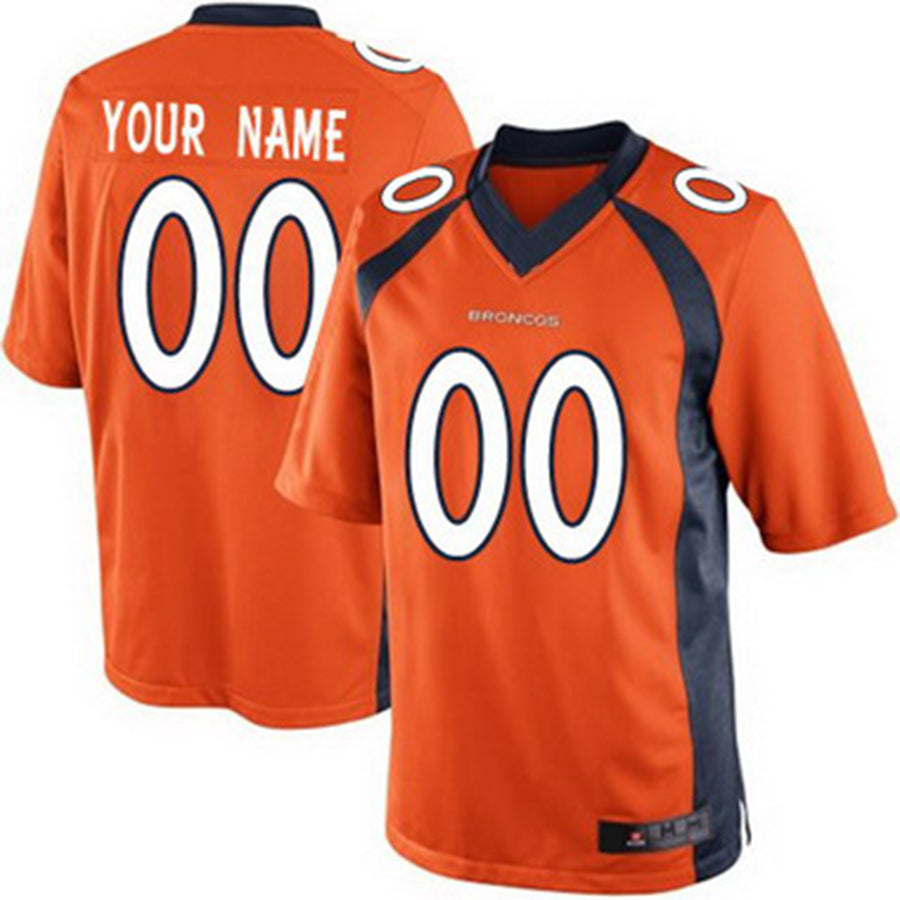 Custom D.Broncos 2013 Orange Game Jersey Stitched Jersey American Football Jerseys - Main View
