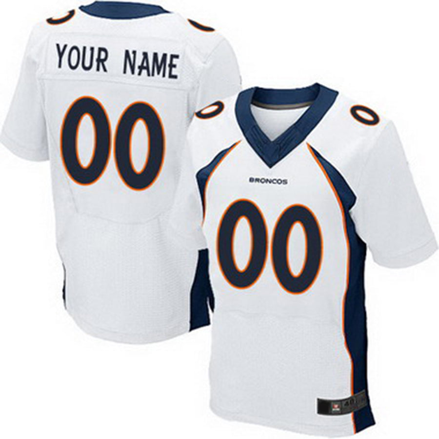 Custom D.Broncos 2013 White Elite Jersey Stitched Jersey American Football Jerseys - Main View