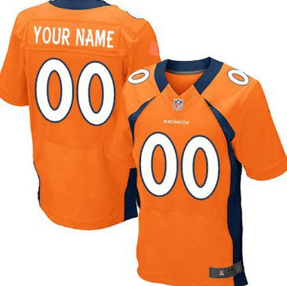 Custom D.Broncos Orange Elite Jersey Stitched Jersey American Football Jerseys - Main View