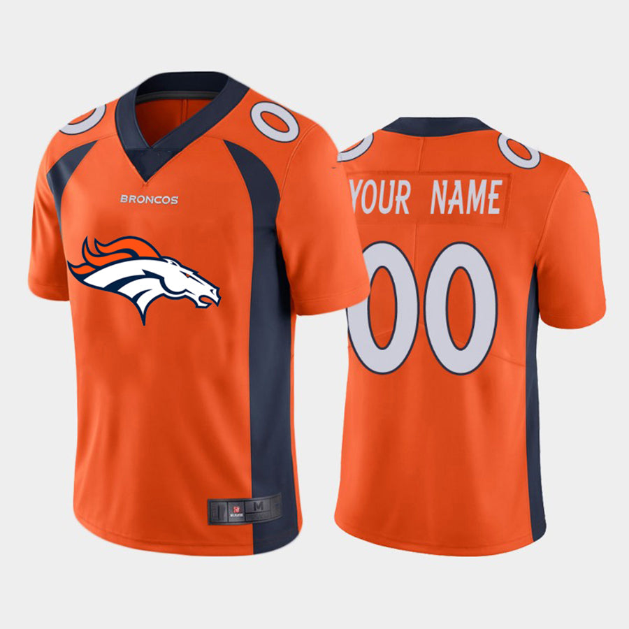 Custom D.Broncos Orange Team Big Logo Vapor Untouchable Limited Jersey Stitched Jersey American Football Jerseys - Main View