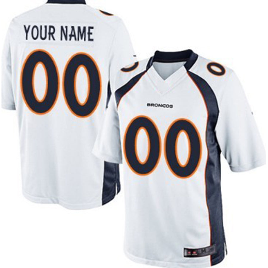 Custom D.Broncos  White Limited Jersey Stitched Jersey American Football Jerseys - Main View