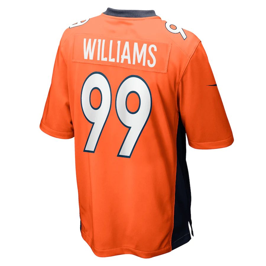 D.Broncos #99 DeShawn Williams Orange Game Player Jersey Stitched American Football Jerseys - Main View