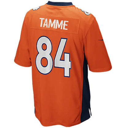 D.Broncos #84 Jacob Tamme Orange Team Color Game Jersey Stitched American Football Jerseys - Main View