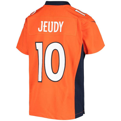 D.Broncos #10 Jerry Jeudy Orange Game Jersey Stitched American Football Jerseys - Main View
