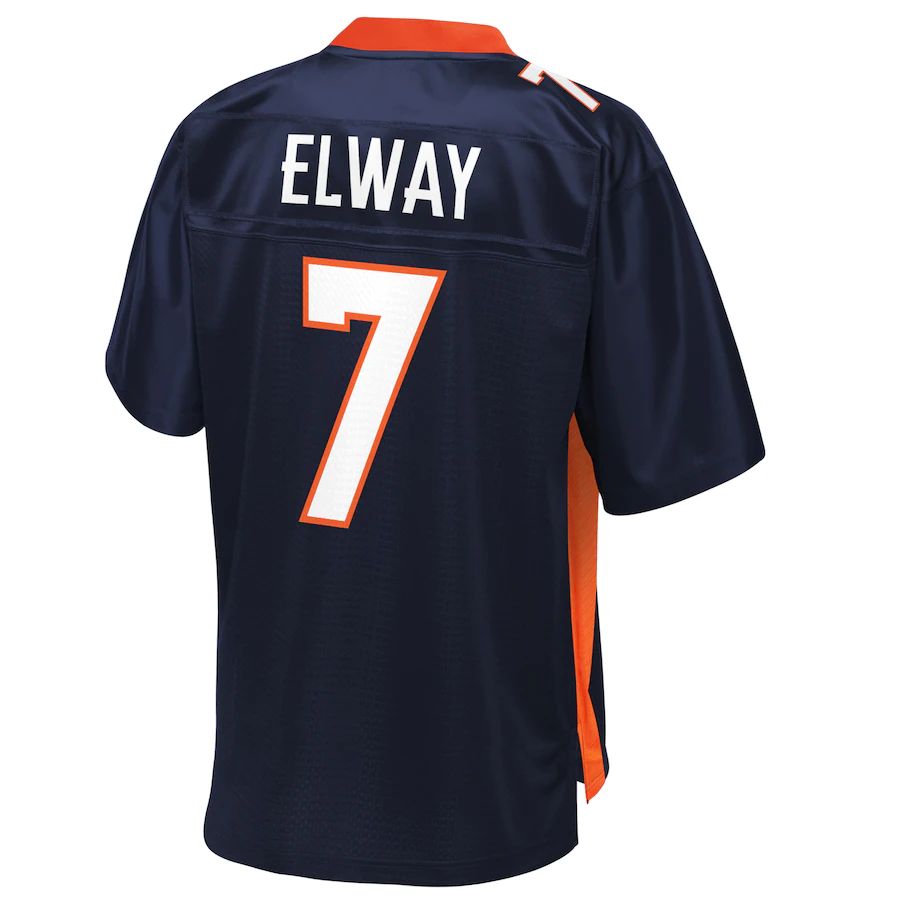 D.Broncos #7 John Elway Pro Line Navy Replica Retired Player Jersey Stitched American Football Jerseys - Main View