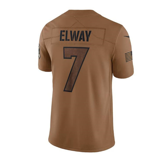 D.Broncos #7 John Elway  Brown 2023 Salute To Service Retired Player Limited Jersey Stitched American Football Jerseys - Main View