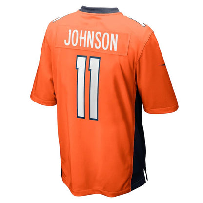 D.Broncos #11 Josh Johnson Orange Game Player Jersey Stitched American Football Jerseys - Main View