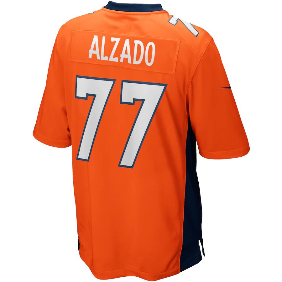 D.Broncos #77 Lyle Alzado Orange Game Retired Player Jersey Stitched American Football Jerseys - Main View