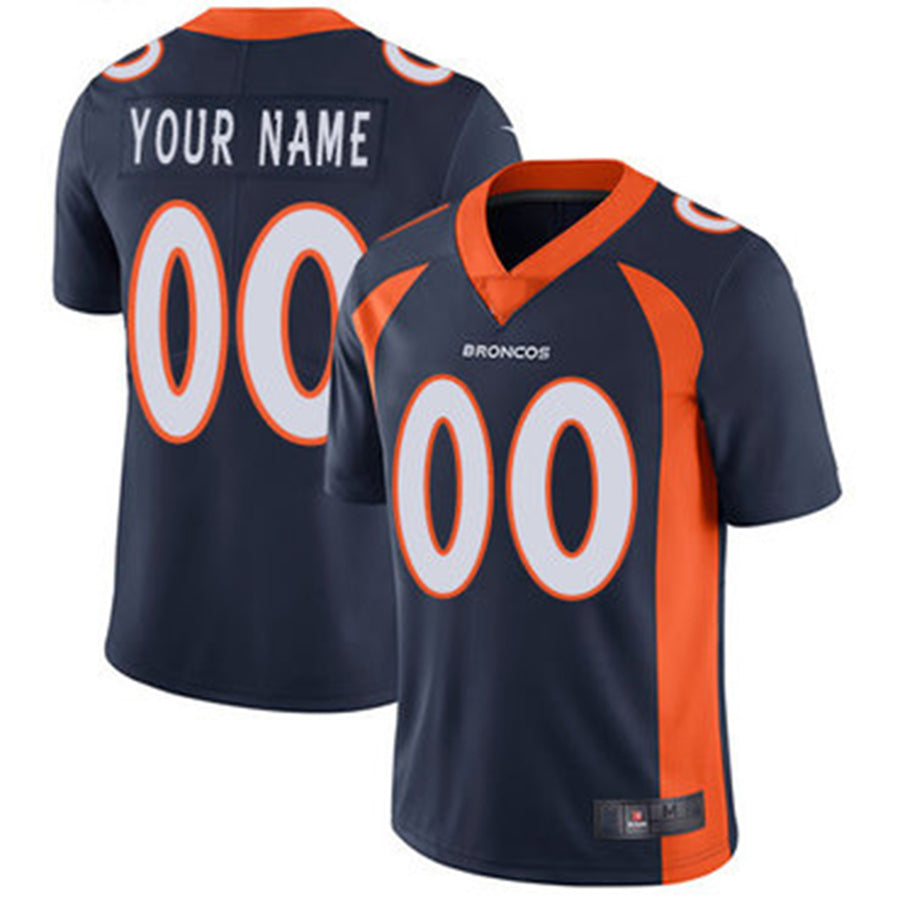Custom D.Broncos Navy Vapor Untouchable Player Limited Jersey Stitched Jersey American Football Jerseys - Main View