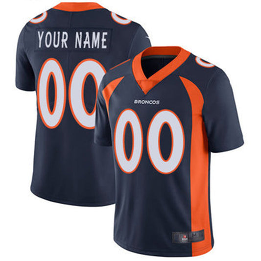 Custom D.Broncos Navy Vapor Untouchable Player Limited Jersey Stitched Jersey American Football Jerseys - Main View