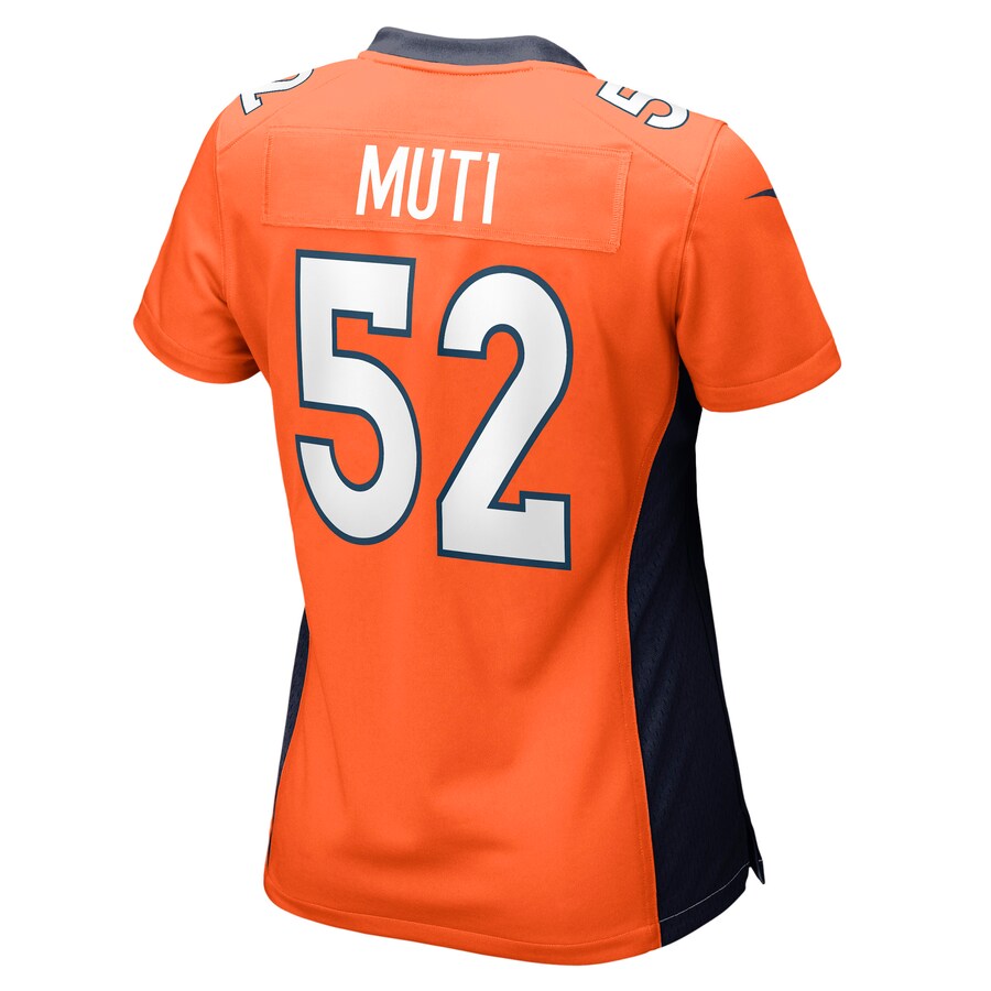 D.Broncos #52 Netane Muti Orange Game Player Jersey Stitched American Football Jerseys - Main View